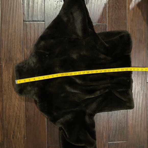 Chocolate Brown Faux Fur Crop Jacket Size M – Soft Fuzzy Zip Up Cozy Outerwear - Picture 12 of 16